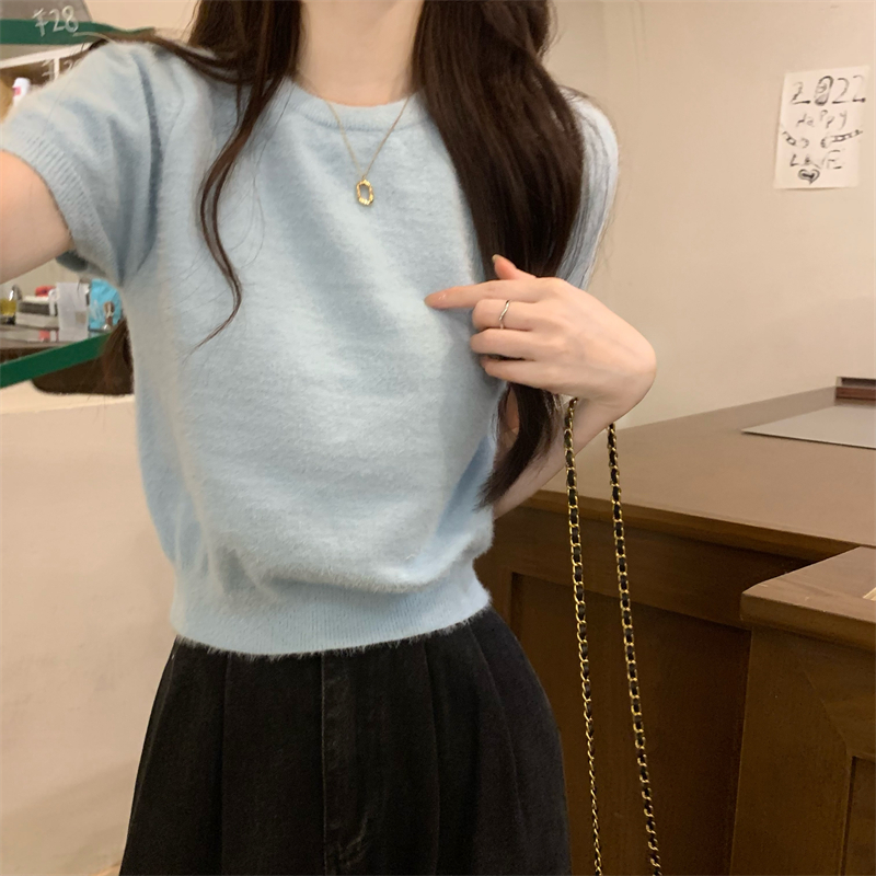 Sexy spicegirl sweater short sleeve tops