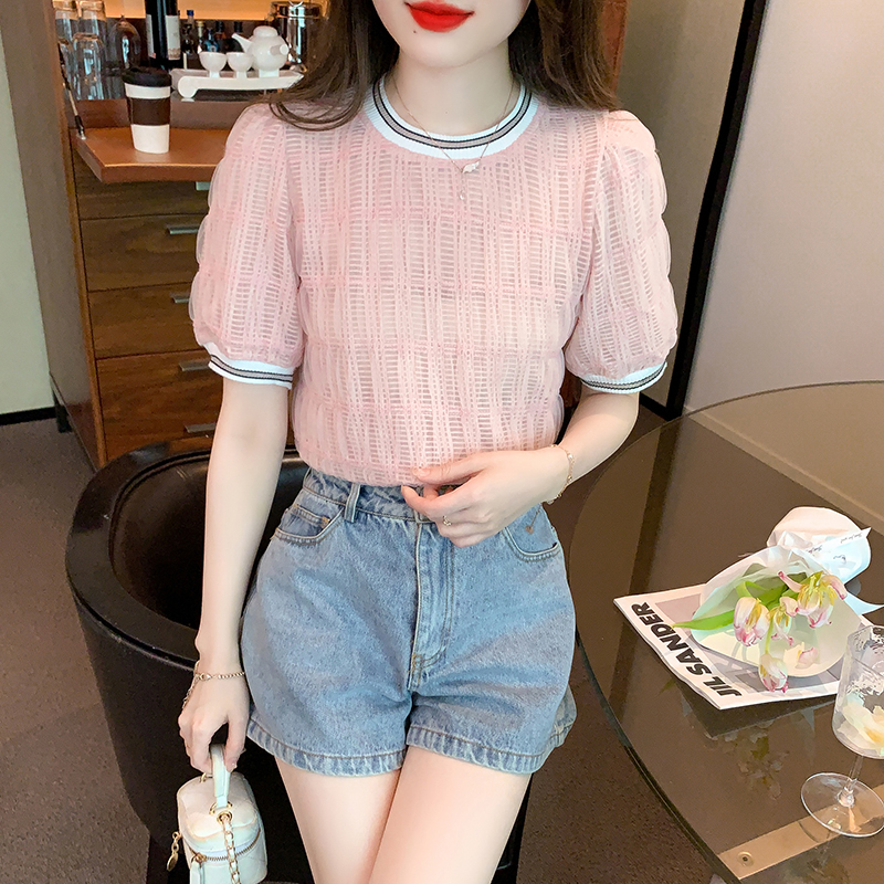 Korean style pullover T-shirt summer small shirt for women