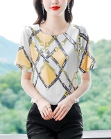 Satin thin T-shirt chain bottoming shirt for women