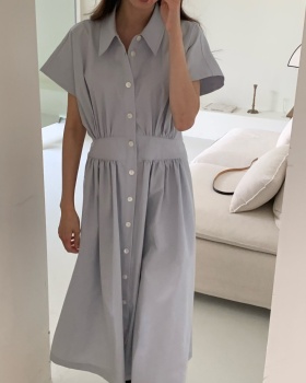 Korean style dress pinched waist shirt