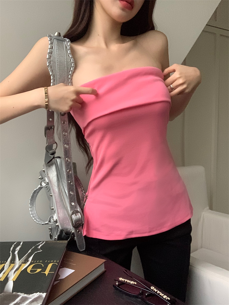 Tight spicegirl vest sling knitted tops for women