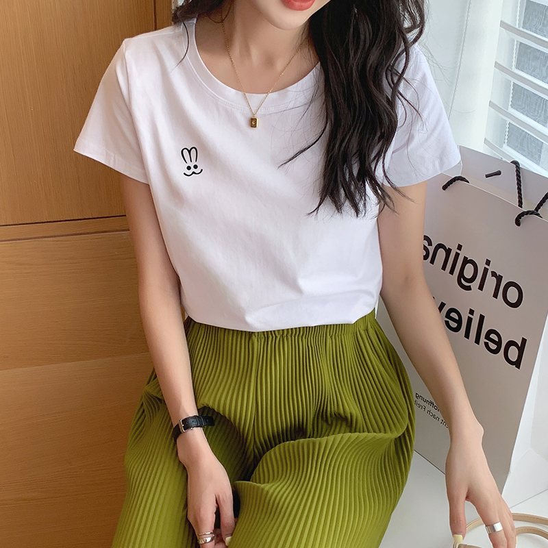 Loose Korean style short sleeve summer T-shirt for women