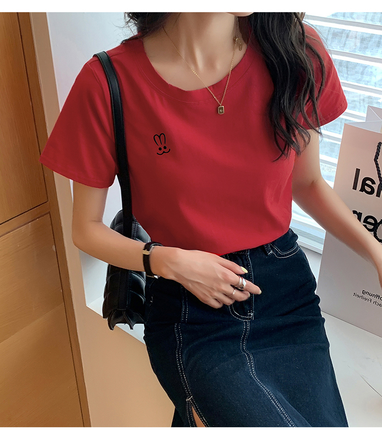 Loose Korean style short sleeve summer T-shirt for women