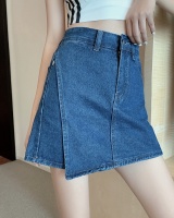 Fat denim large yard pants retro slim short skirt for women
