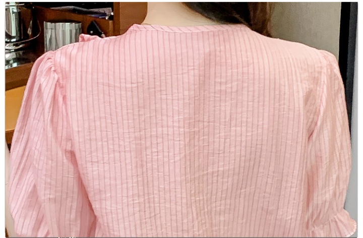 Stripe unique summer tops frenum lazy shirt for women