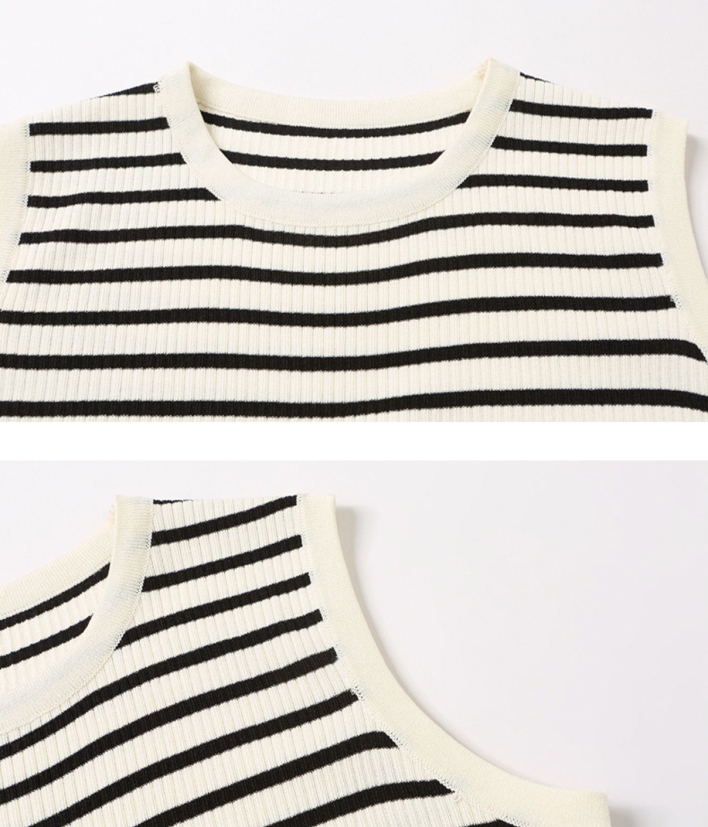 Long stripe bottoming shirt fashion dress for women