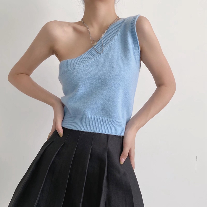Autumn and winter knitted vest sexy tops