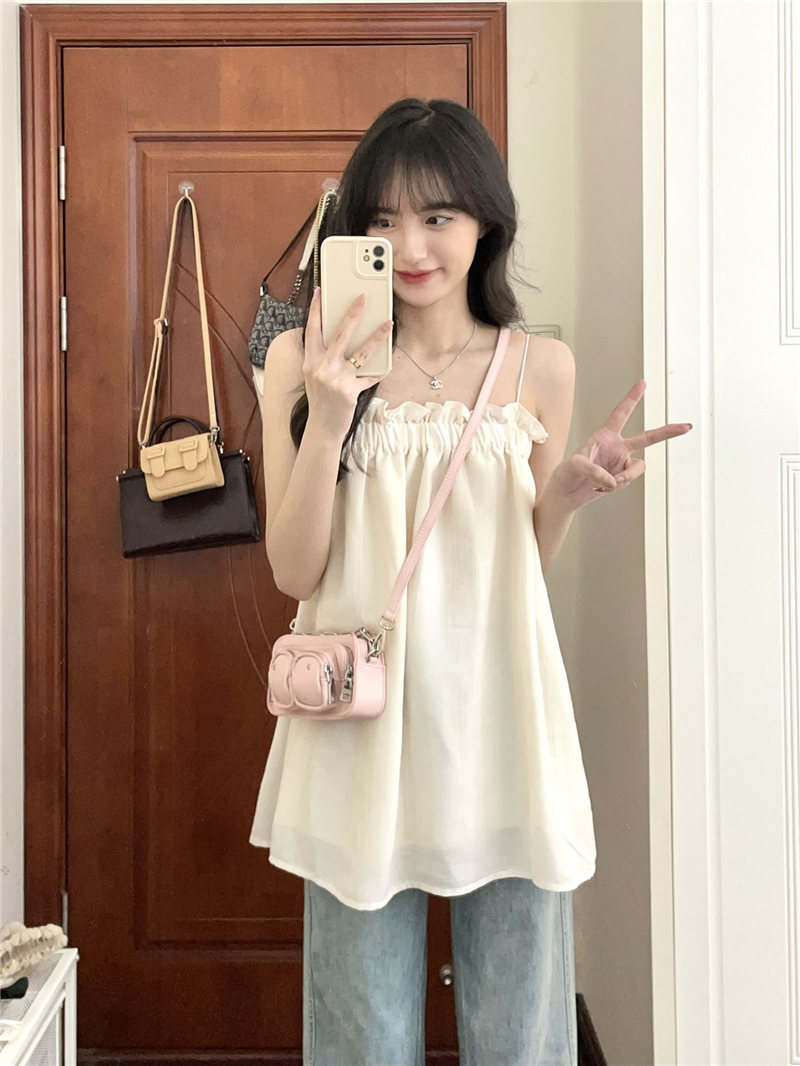 Loose durian wrapped chest summer tops for women