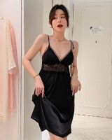 Lace sling ice silk skirt thin satin night dress for women