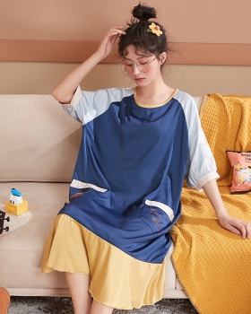 Student Korean style night dress summer pajamas for women