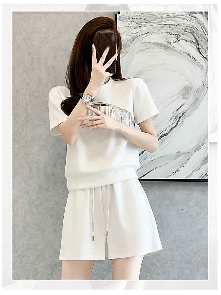 Simple short casual pants short sleeve T-shirt 2pcs set