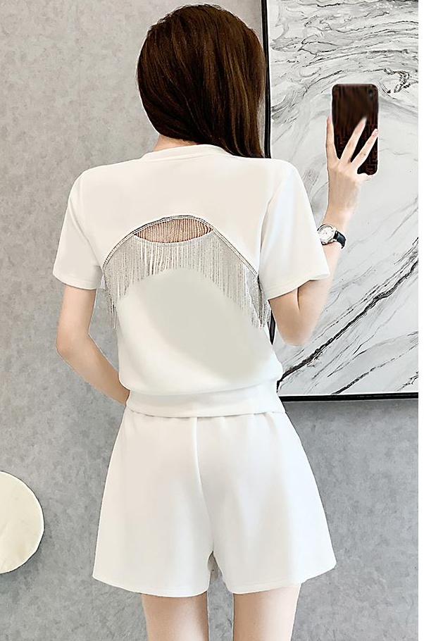 Simple short casual pants short sleeve T-shirt 2pcs set