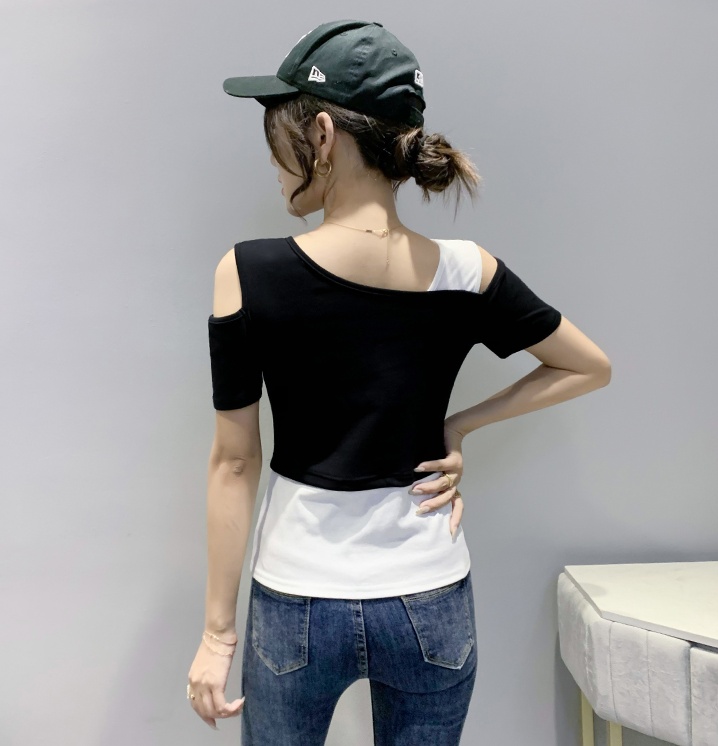 Mixed colors fashion short sleeve summer T-shirt for women