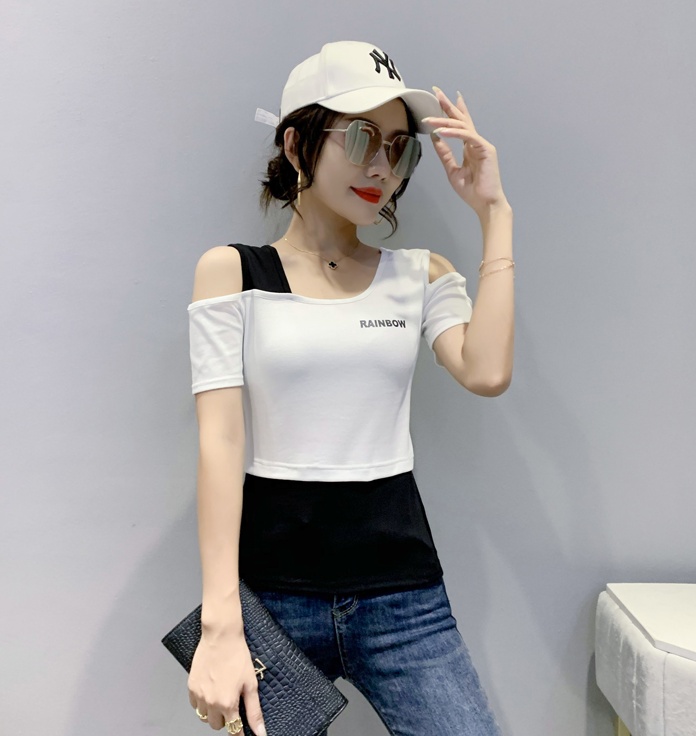 Mixed colors fashion short sleeve summer T-shirt for women