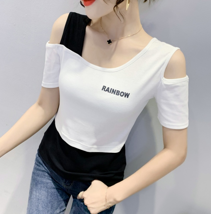 Mixed colors fashion short sleeve summer T-shirt for women