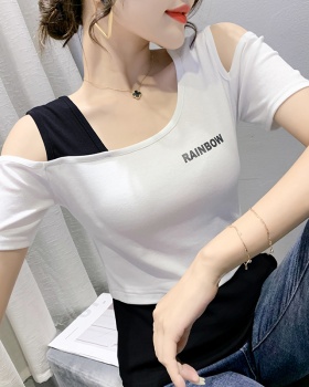 Mixed colors fashion short sleeve summer T-shirt for women