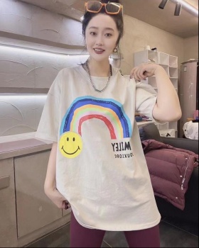 Loose Korean style T-shirt short sleeve tops for women