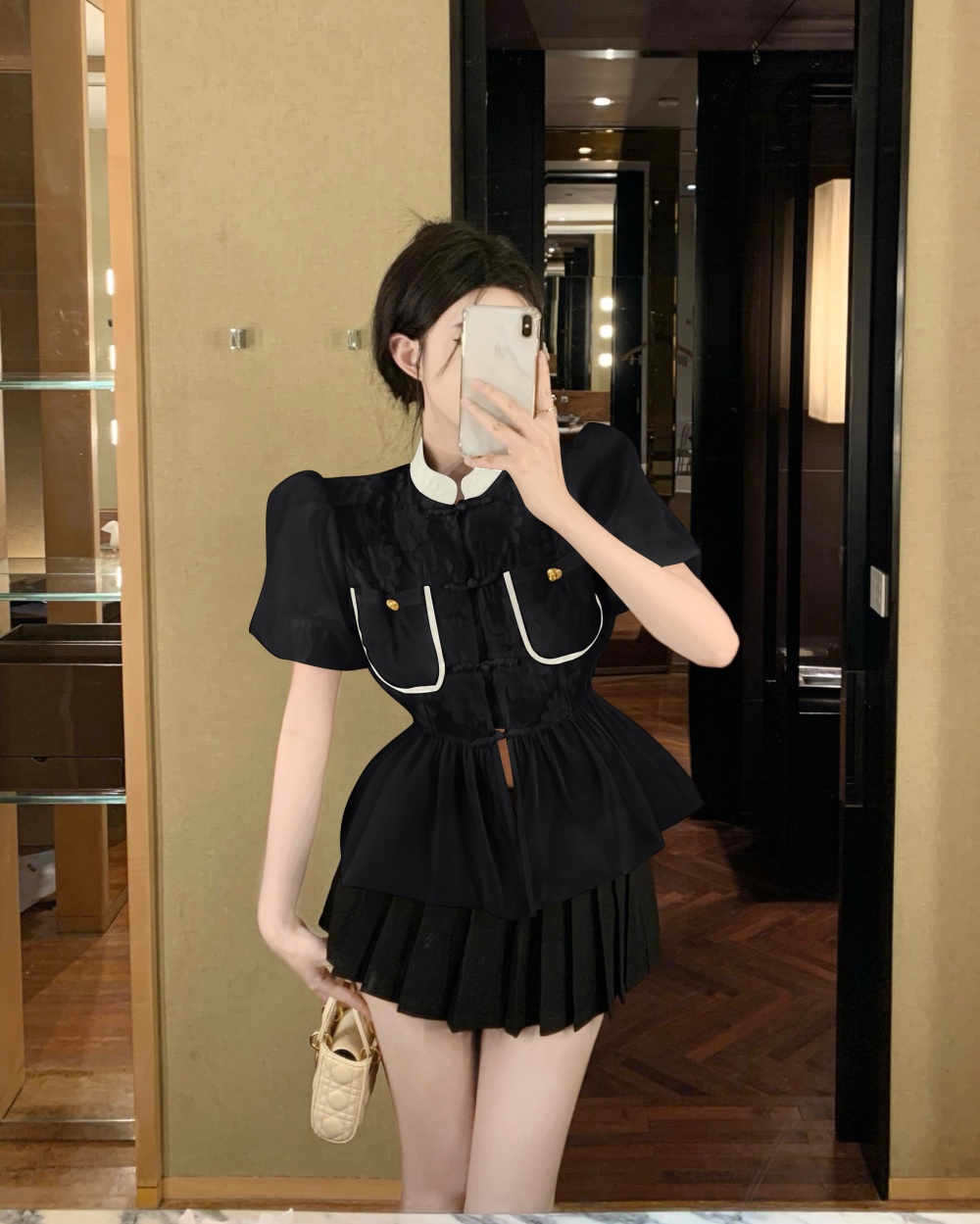 Light lace shirt temperament summer doll shirt