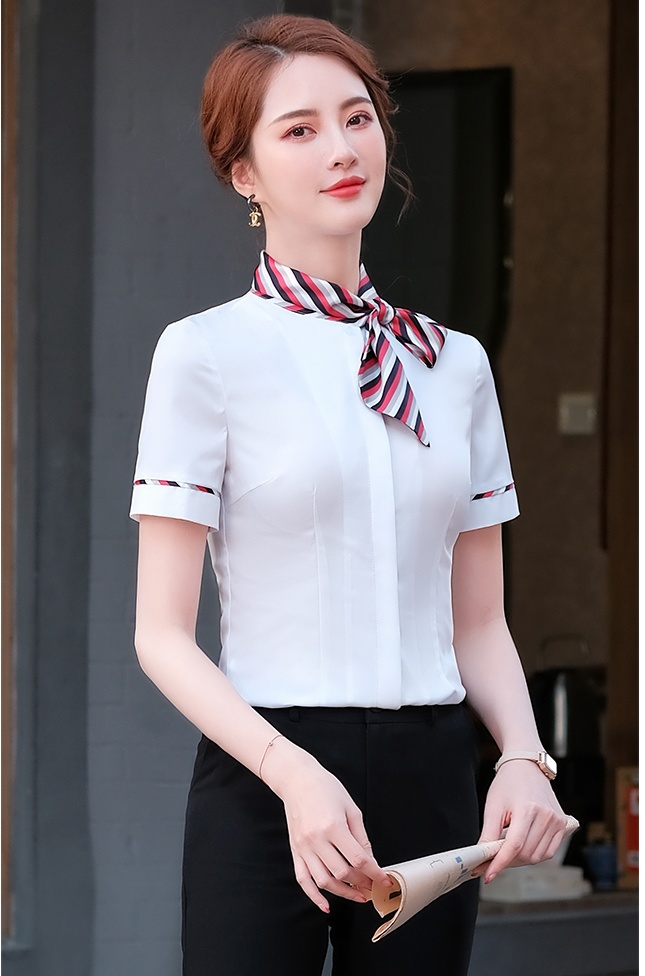 Temperament business suit short sleeve shirt for women