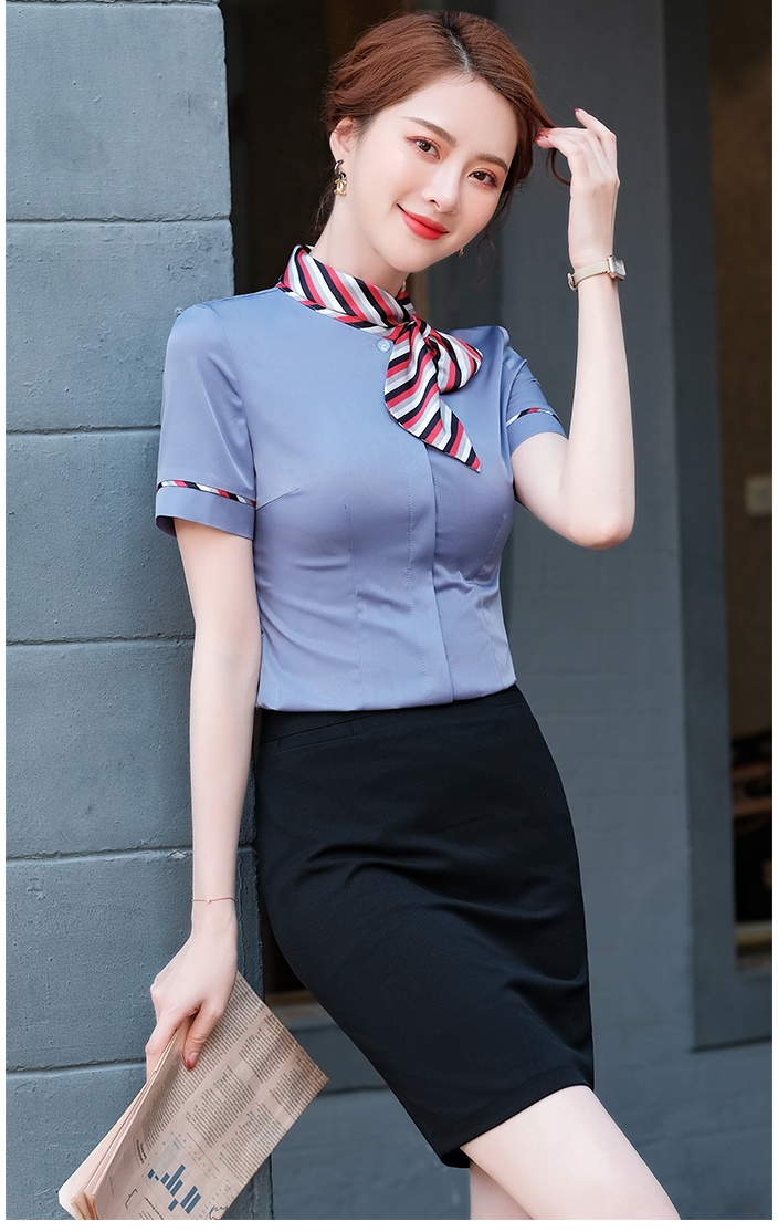 Temperament business suit short sleeve shirt for women