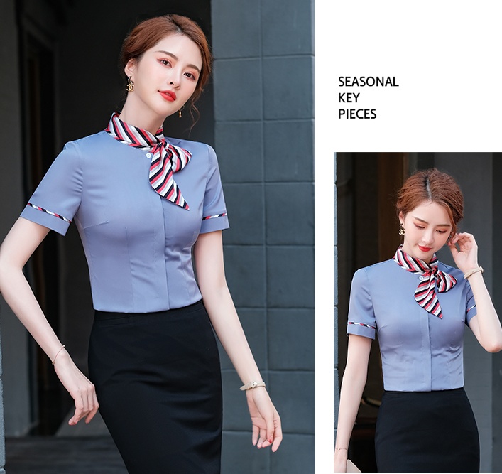 Temperament business suit short sleeve shirt for women