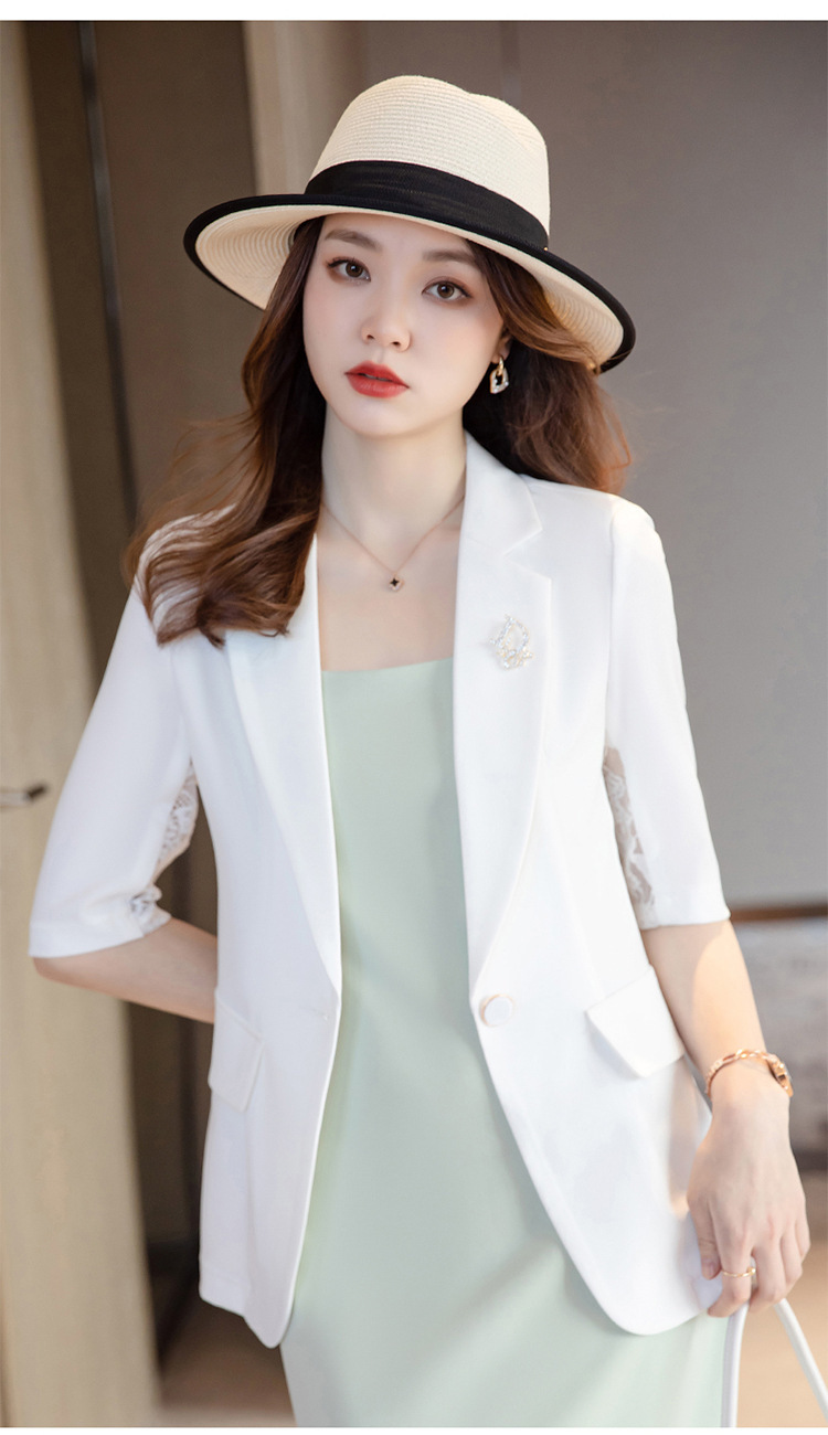 Black Korean style coat spring lace business suit