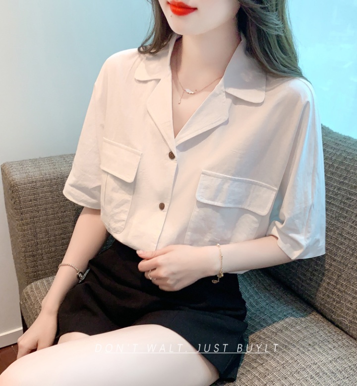 Chiffon slim shirt France style small shirt for women