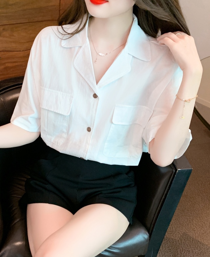 Chiffon slim shirt France style small shirt for women