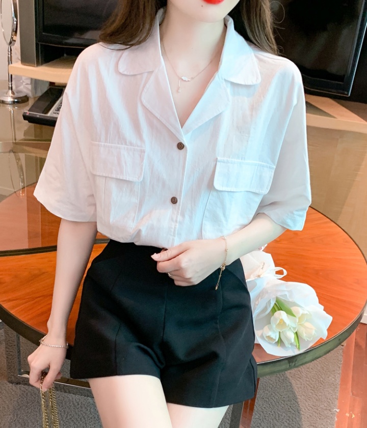 Chiffon slim shirt France style small shirt for women