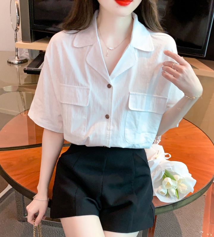 Chiffon slim shirt France style small shirt for women