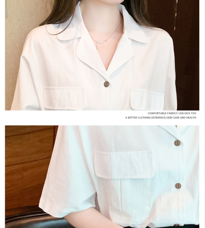 Chiffon slim shirt France style small shirt for women