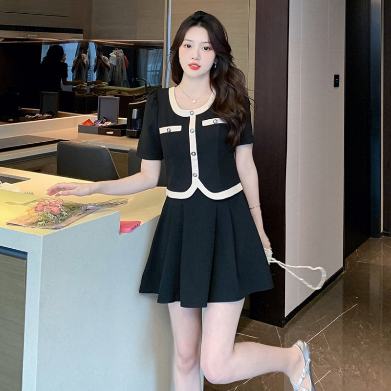 Ladies temperament skirt fashion Korean style dress 2pcs set