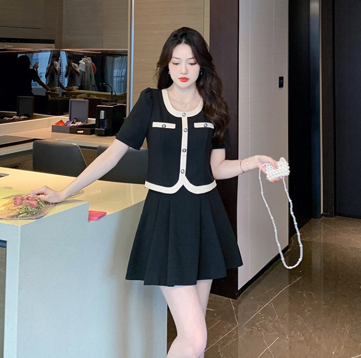 Ladies temperament skirt fashion Korean style dress 2pcs set