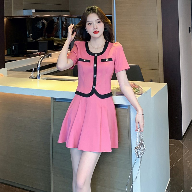 Ladies temperament skirt fashion Korean style dress 2pcs set