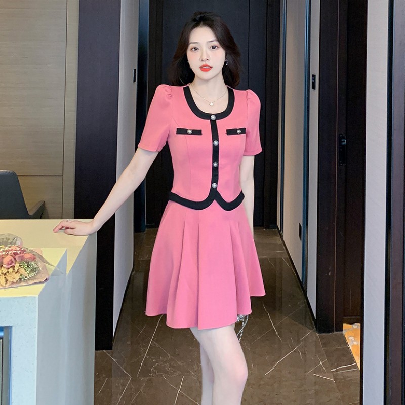 Ladies temperament skirt fashion Korean style dress 2pcs set