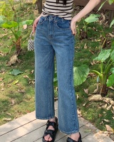 Nine tenths high waist wide leg pants classic jeans