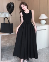 Temperament France style dress black long dress for women