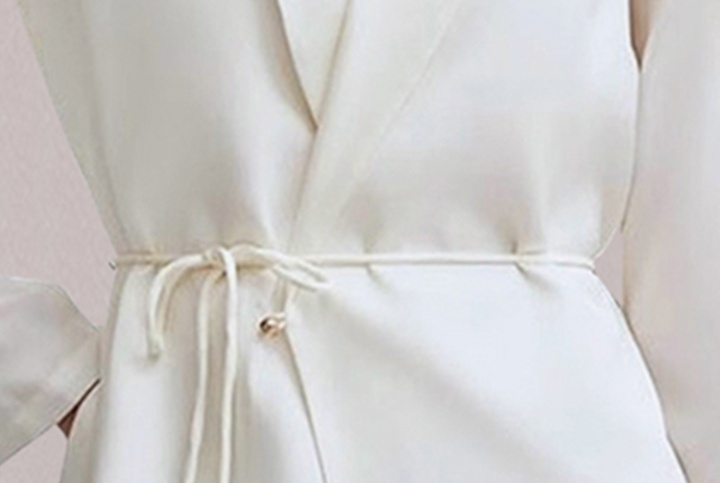 Frenum fashion pinched waist business suit thin silk tops