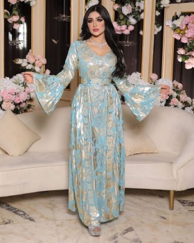 Sequins evening dress embroidered robe