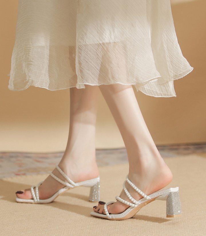 Thick summer slippers sheepskin sandals for women