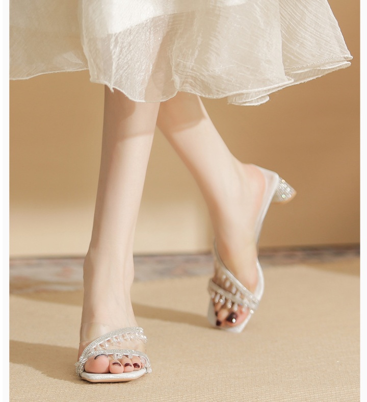 High-heeled thick sandals summer slippers