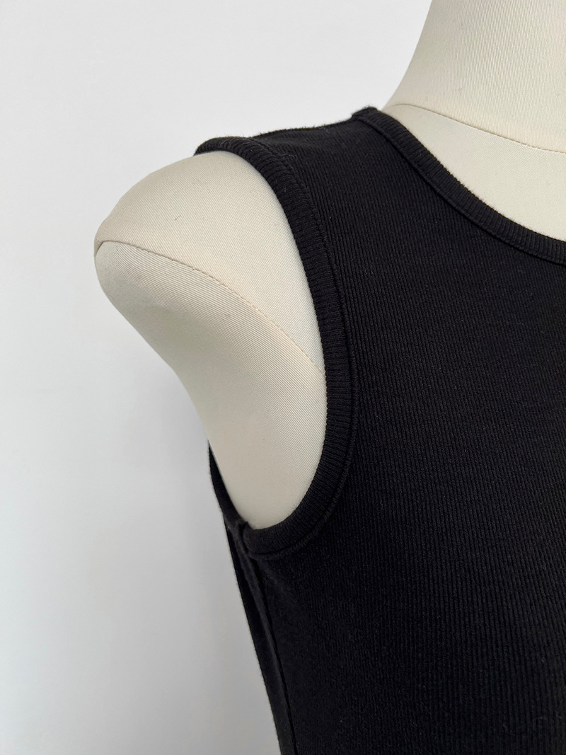France style knitted dress temperament sleeveless vest