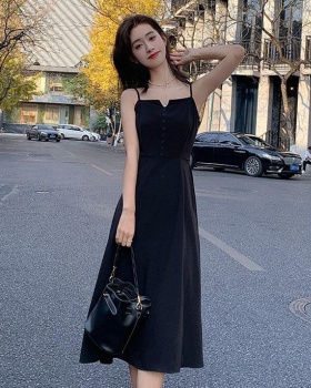 Bottoming sling black spring and summer dress for women