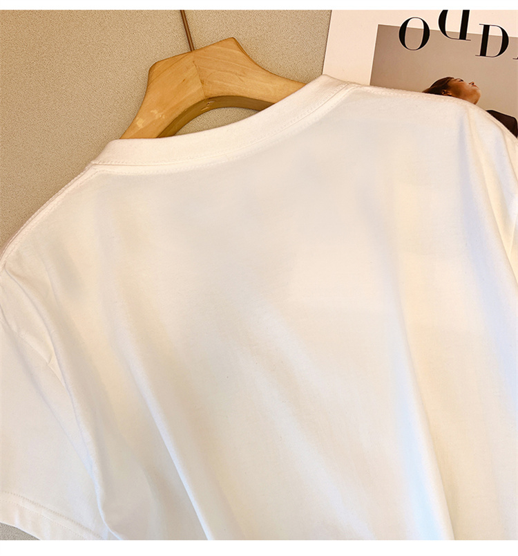 Printing short sleeve short summer pure cotton T-shirt
