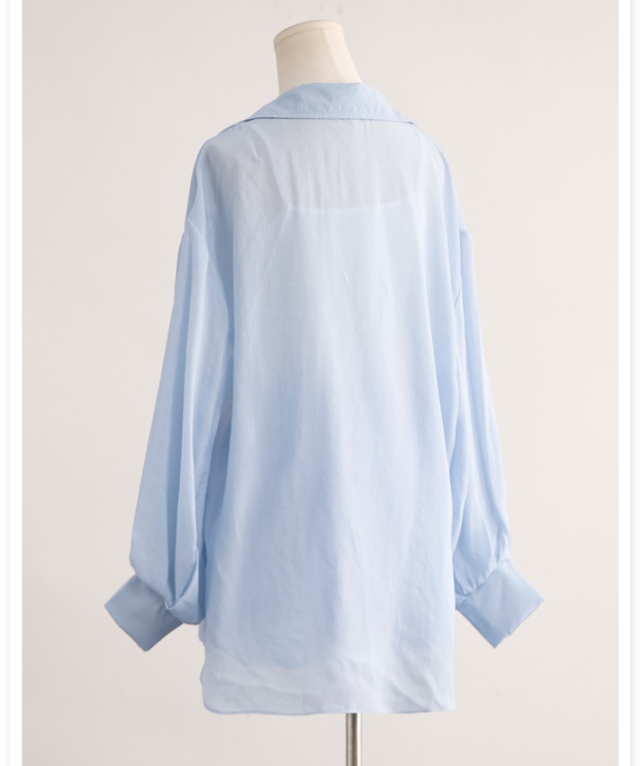 Lantern straight shirt blue fashion shorts a set for women