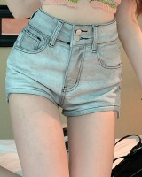 High waist spicegirl short jeans summer wide leg pants
