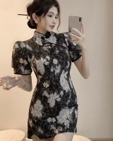 Ink printing cheongsam light Chinese style dress