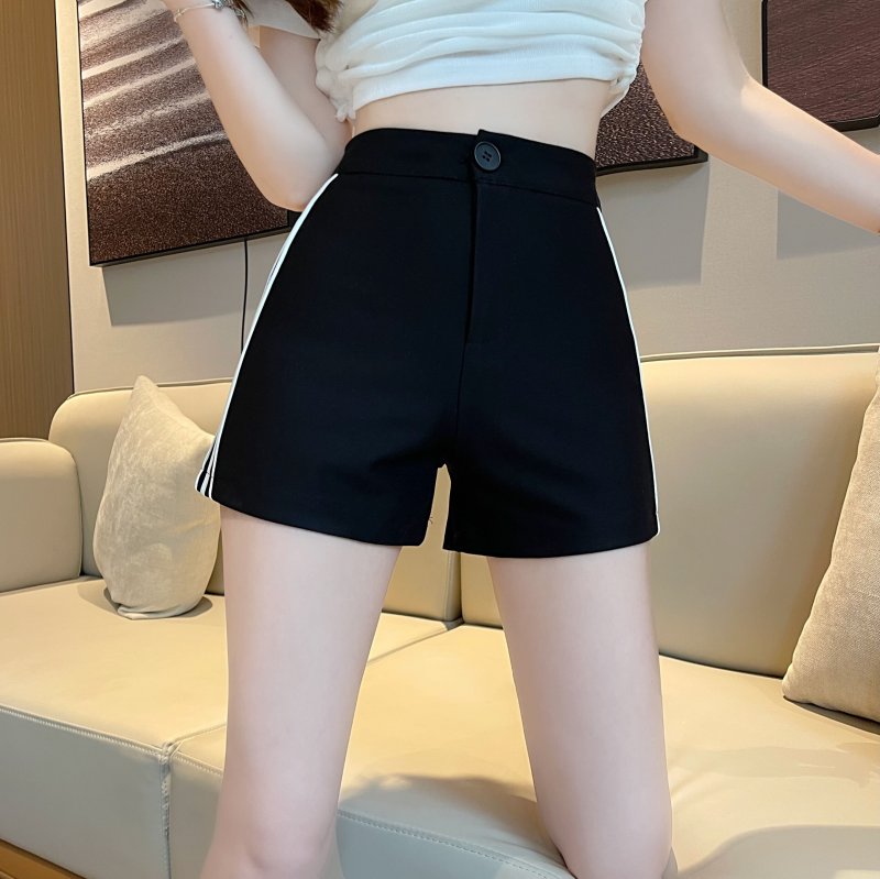Tight mixed colors shorts high waist casual pants for women