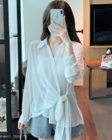 Summer loose chiffon shirt Korean style thin coat