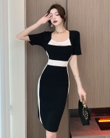 Fashion and elegant slim knitted France style dress